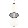 Biało-czarna lampa wisząca LED w stylu nowoczesnym do salonu
