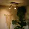 Lampa sufitowa z dwoma ruchomymi reflektorami na żarówki GU10