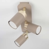 Trzy ruchome reflektory na listwie w kolorze beżowym, 3 x GU10