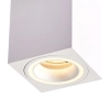 Biała oprawa natynkowa na jedną żarówkę GU10, downlight do holu