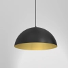 Czarno-złota lampa z kloszem w kształcie półkola, do kuchni BETA