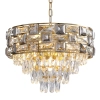 Lampa wisząca w kolorze złota, kryształowe oświetlenie glamour LUXURIA