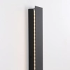 Czarny kinkiet zewnętrzny, płaska listwa LED 29W 4000K 120cm