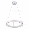 Biała lampa wisząca LED, światło ciepłe i neutralne, obręcz ⌀78cm