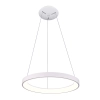 Biała lampa wisząca LED, światło ciepłe i neutralne, obręcz ⌀78cm