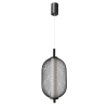 Industrialna lampa wisząca LED w kolorze czarnym, druciana
