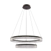 Lampa wisząca LED w kolorze czarnym, dwa okręgi