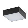 Czarny, kwadratowy spot z białą blendą, ciepłe światło LED 11x11cm 3000K