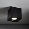 Geometryczna lampa natynkowa do łazienki, spot kostka IP44 8,5x8,5cm