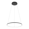 Minimalistyczna, ledowa lampa wisząca, czarne koło 4000K ⌀60cm