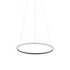 Minimalistyczna, ledowa lampa wisząca, czarne koło 4000K ⌀60cm