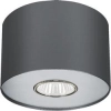 Spot natynkowy na gwint GU10 w kolorze grafitowym, downlight do holu