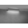 Plafon prostokątny w kolorze aluminium z zintegrowanym światłem LED