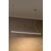 Nowoczesna lampa wisząca, listwa LED na zwisie z regulowaną wysokością