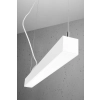 Biała lampa wisząca o długości 115cm z wbudowanym światłem LED