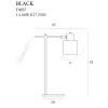 Minimalistyczna, czarna lampka biurkowa do nowoczesnego biura