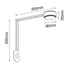 Rogowa lampa sufit-ściana do systemu modułowego