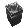Czarna lampa elewacyjna, zintegrowany LED 9W, lampa jednokierunkowa
