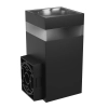 Czarna lampa elewacyjna, zintegrowany LED 9W, lampa jednokierunkowa