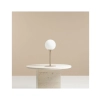 Dekoracyjna, molekularna lampka stołowa w kolorze beżowym
