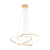 Stylowa, złota lampa wisząca o nietuzinkowym kształcie, żyrandol LED