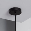 Granatowa, designerska lampa wisząca w stylu industrialnym