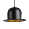 Lampa wisząca w formie czarnego cylindra do kuchni RETRO