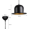 Lampa wisząca w formie czarnego cylindra do kuchni RETRO