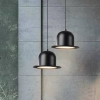 Lampa wisząca w formie czarnego cylindra do kuchni RETRO