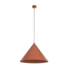 Stożkowa, geometryczna lampa wisząca w kolorze ceglanym ⌀50cm