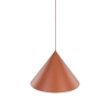 Stożkowa, geometryczna lampa wisząca w kolorze ceglanym ⌀50cm