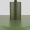 Lampa wisząca w kolorze zielonym z odsłoniętą żarówką
