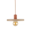 Lampa wisząca o nietypowym kształcie, kolor beżowo-ceglany, 1 x E27
