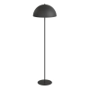 Lampa podłogowa na okrągłej podstawie do czytania, czarna