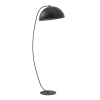 Lampa podłogowa z wygiętą w łuk nogą, czarna