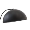 Lampa podłogowa z wygiętą w łuk nogą, czarna