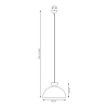 Lampa wisząca, pojedynczy zwis w kolorze czarnym
