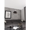 Monochromatyczna lampa wisząca do salonu, czarno-biała