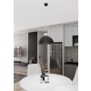 Czarno-biała lampa wisząca do sypialni, monochromatyczna
