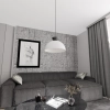 Lampa wisząca w kolorze biało-czarnym, GX53