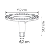 Lampa ogrodowa o wysokości 425 cm z głowicą w kształcie obręczy | STER MAX