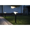 Czarna lampa ogrodowa w unikalnym kształcie, trzonek E27| TEO