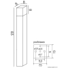 Stylowa lampa stojąca o wysokości 83cm, kolor srebrny| CUBE