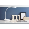 Estetyczna, ledowa lampka biurkowa, w białym kolorze, idealna do pracy