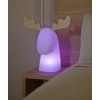Ozdobna lampa LED z drewnianymi detalami, solarna/akumulatorowa