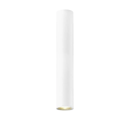 Długi, biały downlight GU10 mocowany natynkowo, 35cm wysokości