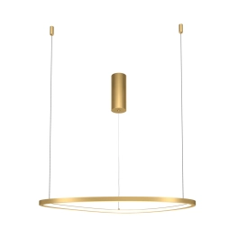 Designerska, złota lampa wisząca do nowoczesnego salonu LED 24W