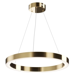Nowoczesny żyrandol w formie złotej obręczy ze światłem LED Ø60cm