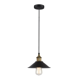 Czarna, metalowa lampa wisząca w stylu loftowym z regulowaną wysokością