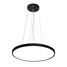 Minimalistyczna, techniczna lampa wisząca LED ⌀40cm do salonu